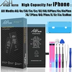 Аккумулятор на мобильный телефон для Apple iPhone 4, iPhone 4, 5, 4S, 5C, SE, 6, 6S, 7, 8 Plus, X, XR, XS MAX, батареи высокой емкости, набор инструментов без цикла 0