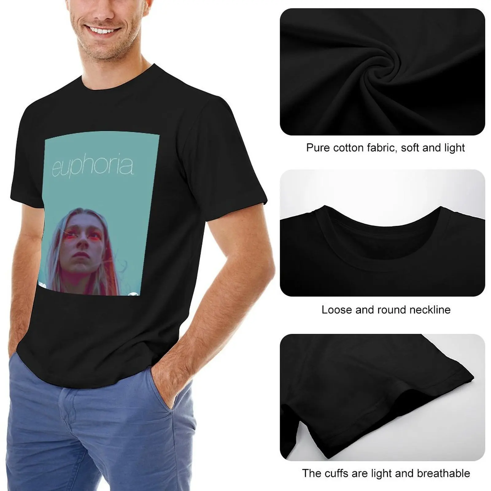 Футболка JULES (Euphoria) с рисунком рэпера мешковатые рубашки животным принтом для