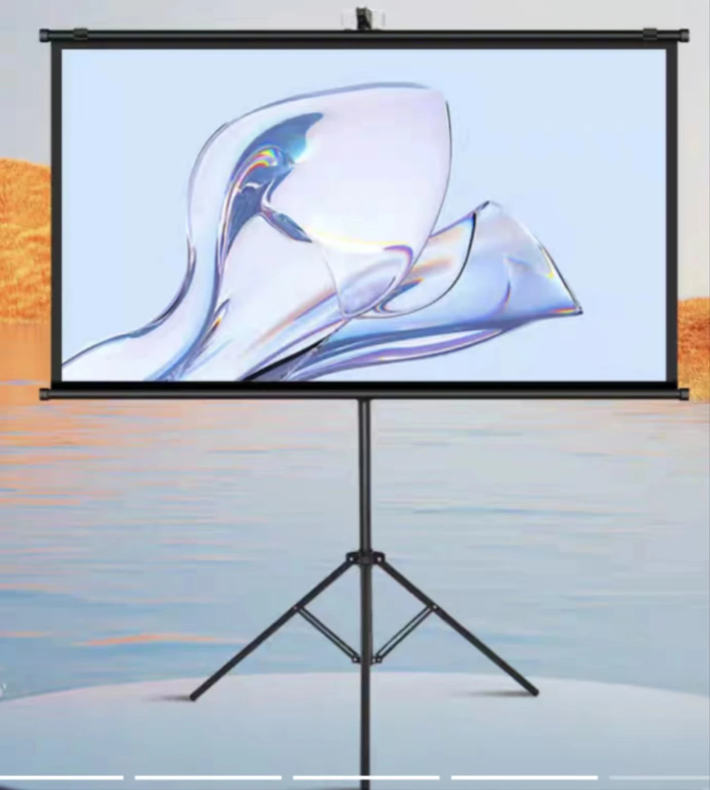 

Best Price High Gain Portable Projectors Screen with Stand Outdoor Projection Screens 84 inch/100 inch for Home cinema