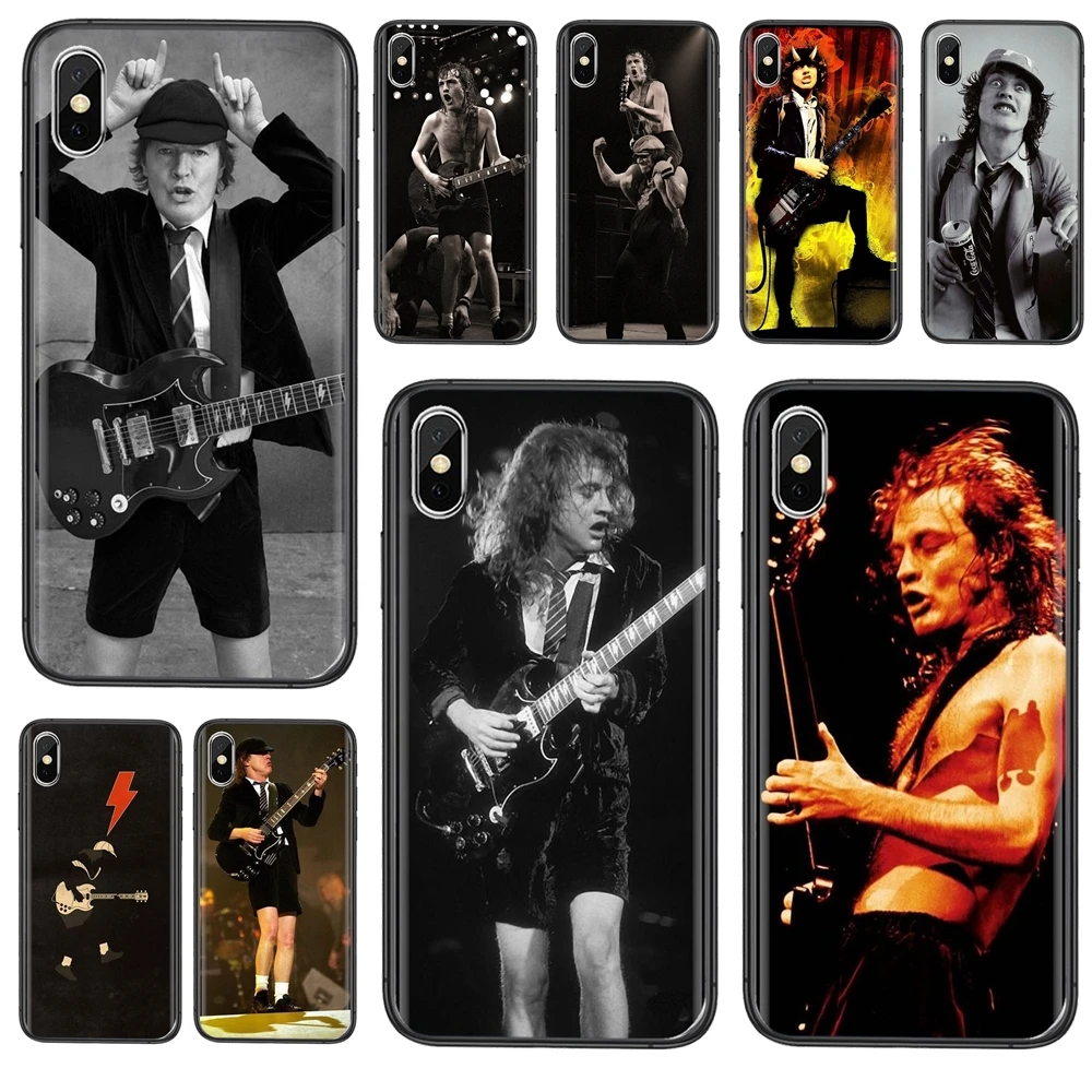Новый Angus-young-c-bon-ac-dc-Малкольм мягкие телефонные чехлы для Xiaomi Redmi K40 K30 K30S K20 Gaming 9 9C 8 8A 7 7A 6 6A 5 4X 4A