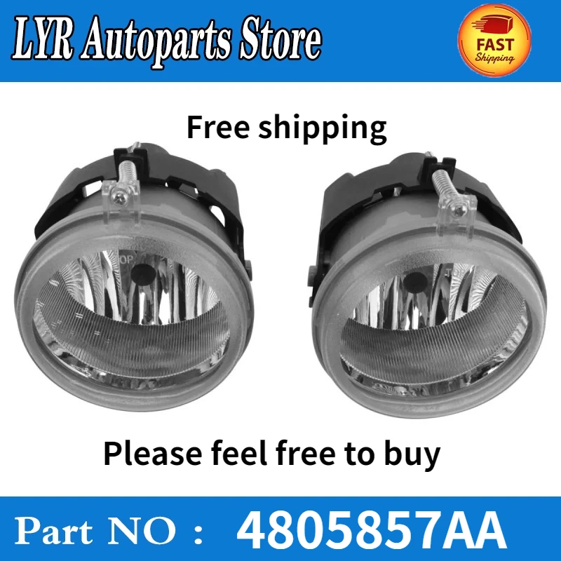 Фото Пара высокого качества для Dodge Grand Caravan 2006-2009 годов, бампер, противотуманные фары, передний бампер, прозрачные линзы 04805857 АА 4805857 АА ДА 805857 АА №1