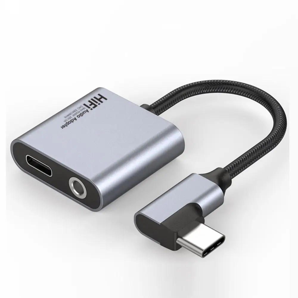 

Чип DAC для смартфона 2 в 1, быстрая зарядка от USB C к AUX, кабель типа C к адаптеру 3,5 мм