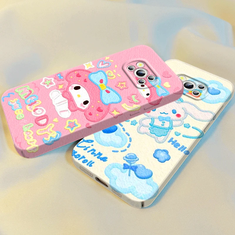 

Sanrio Kulomi Melody Art Film Phone Case For Xiaomi Mi Poco X5 X4 X3 F5 F4 F3 F2 M5S M5 M4 M3 GT Pro 5G Feilin Hard Cover