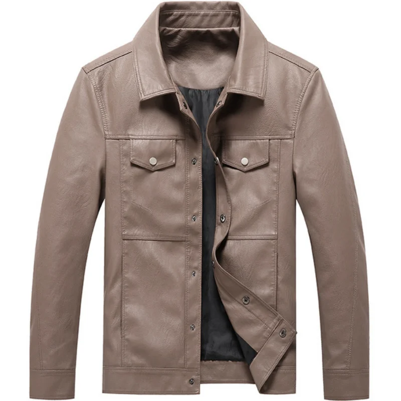 Весенне-осеннее тонкое стильное пальто с карманами и отложным воротником