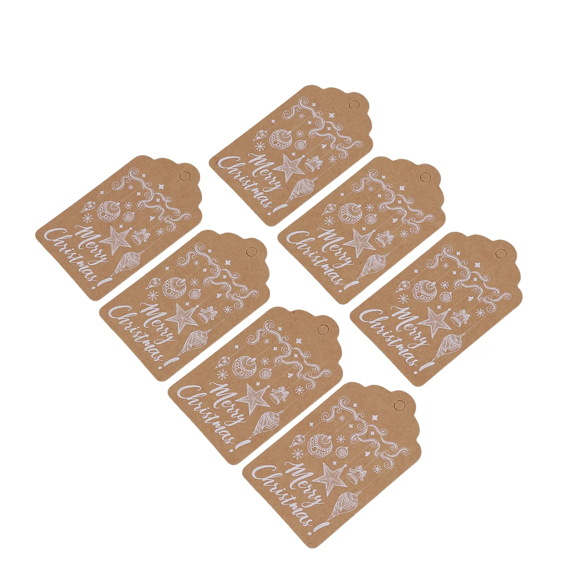 

50pcs Kraft Paper Creative Printing Decorative Christmas Hanging Gift for Restaurant