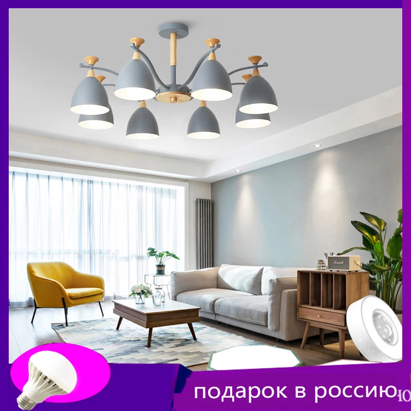 Nordic Modern  E27 bedroom bedside wall lamp living room chandelier hotel villa apartment interior lighting dining room lamp