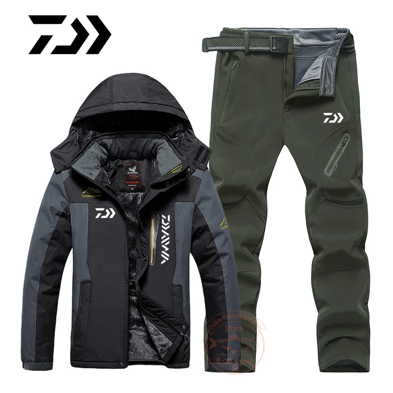 

Daiwa New Men Fishing Jacket Autumn Winter Windproof Waterproof Warm Jacket Outdoor Travel Camping Cycling Hiking Fishing Suit
