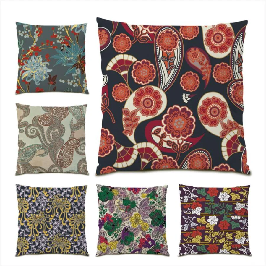 

Pillow Case Living Room Decoration Flowers Throw Pillow Covers 45x45 Cushion Cover 45x45 Sofa Home Decor Velvet Gift Bed E0431