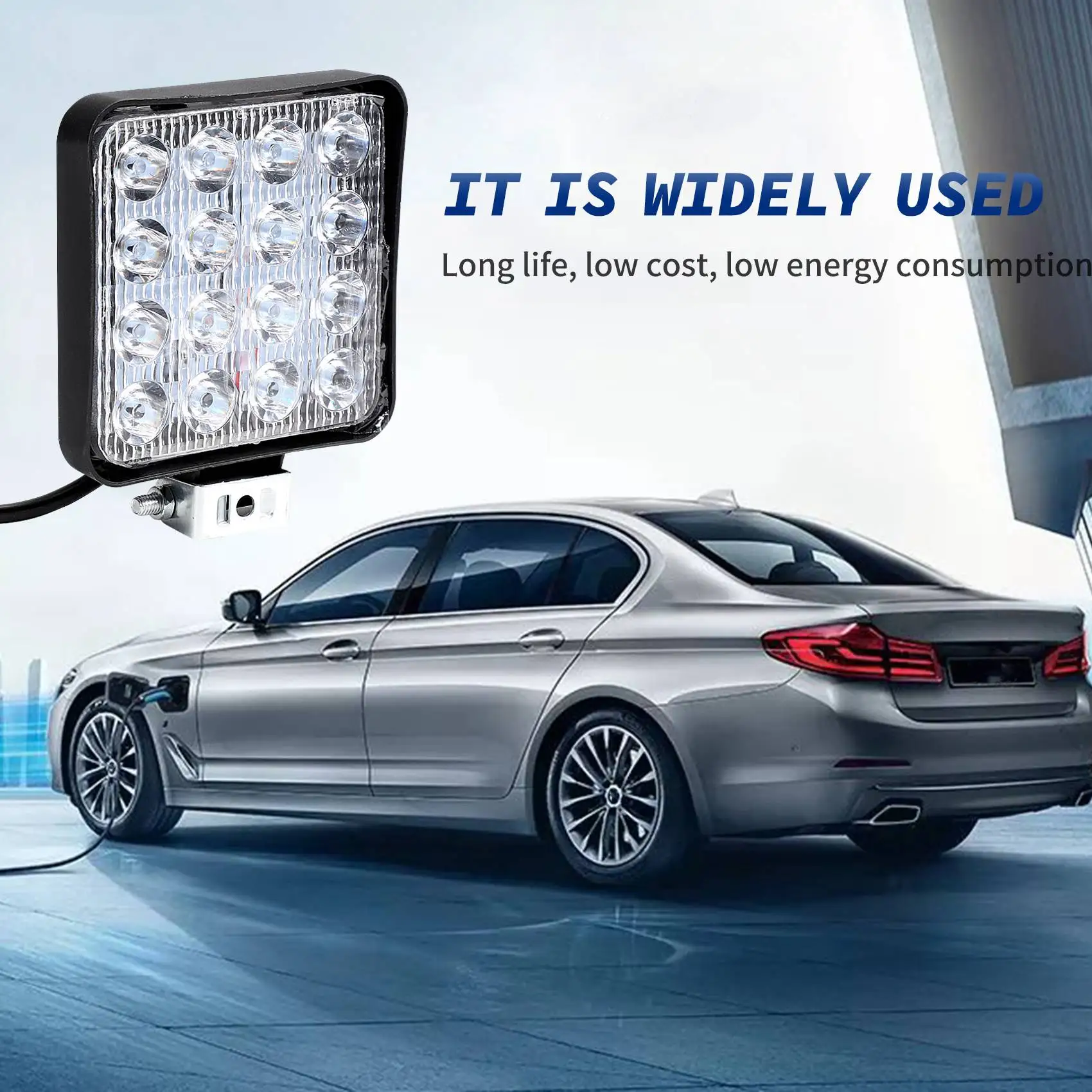 2 шт. квадратные фары дальнего света 48 Вт 6000k