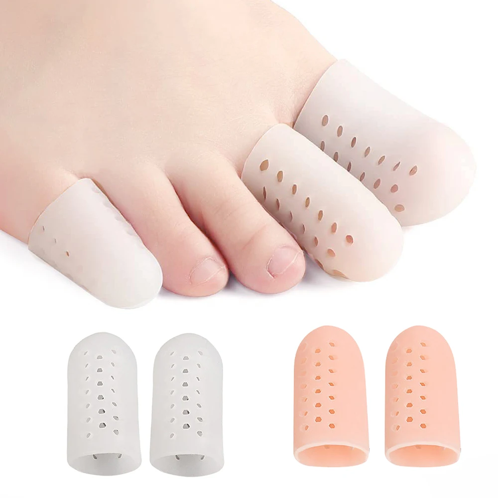 

2Pcs Foot Care Tool Silicone Gel Toe Separators Stretchers Toe Tube Corns Blisters Protector Gel Bunion Toe Protection