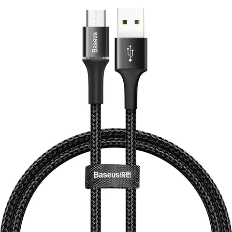 Зарядный кабель Baseus со светодиодной подсветкой, Micro USB, 3 А