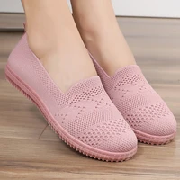 2022 women fashion ballet flats work shoes ladies mesh breathable female slip on boat shoes casual flats zapatos de mujer