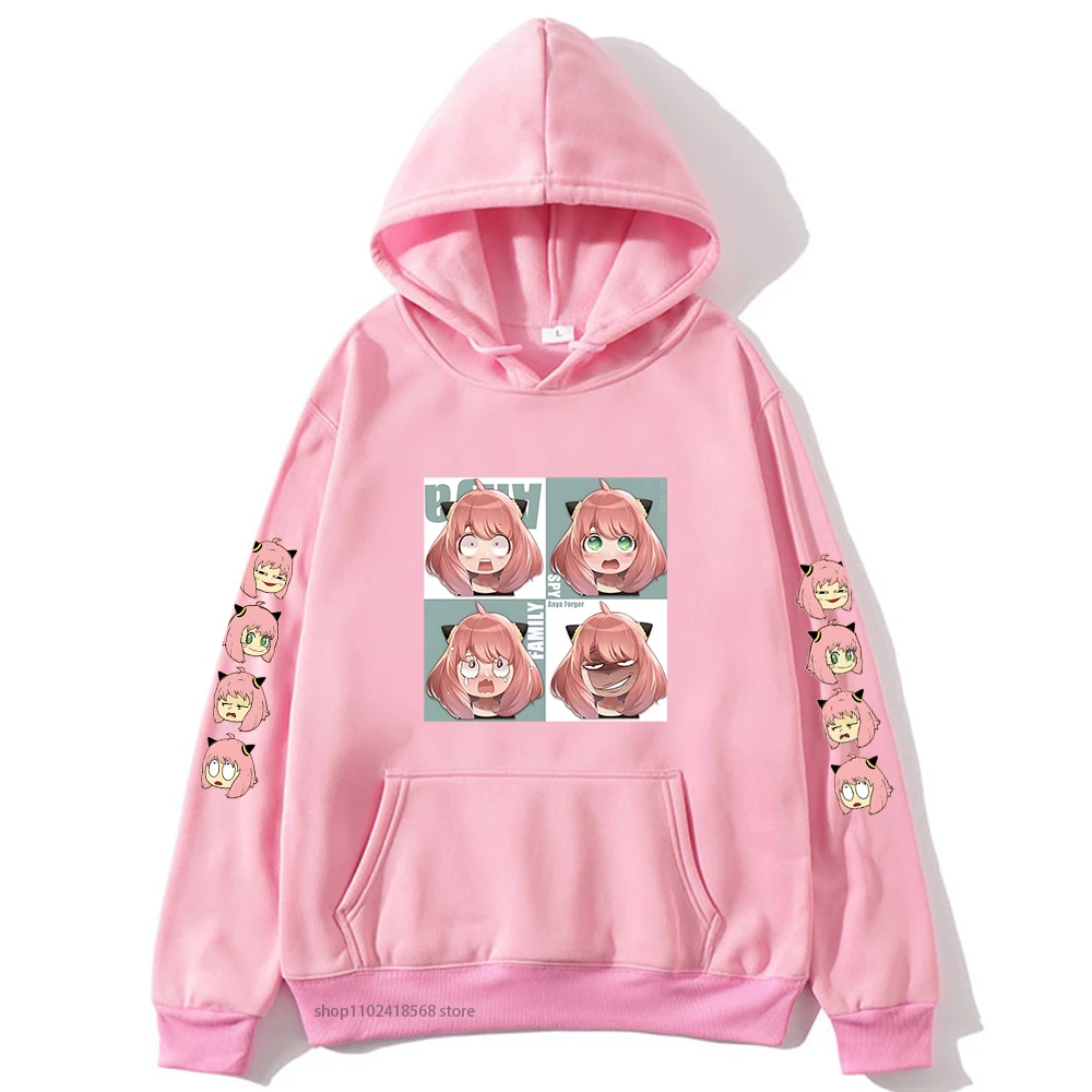 

Spy X Family Clothes Kawaii Forger Anya Hoodie Japanese Manga Sweatshirt Long Sleeve Harajuku Casual Anime Cartoon Mens Hoodies