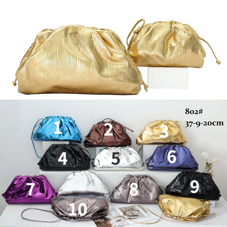 

Women Messenger Bag Simple Dumplings Designer Retro Fashion Golden Cloud Female Crossbody Shoulder Bags Tide Handbag Clutch Bag