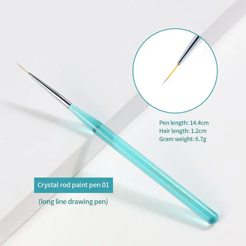 

Кисть для ногтей ручка для рисования кисть для УФ-гель-лака градиентные цвета со стразами кристаллами акриловая ручка для рисования ногтей