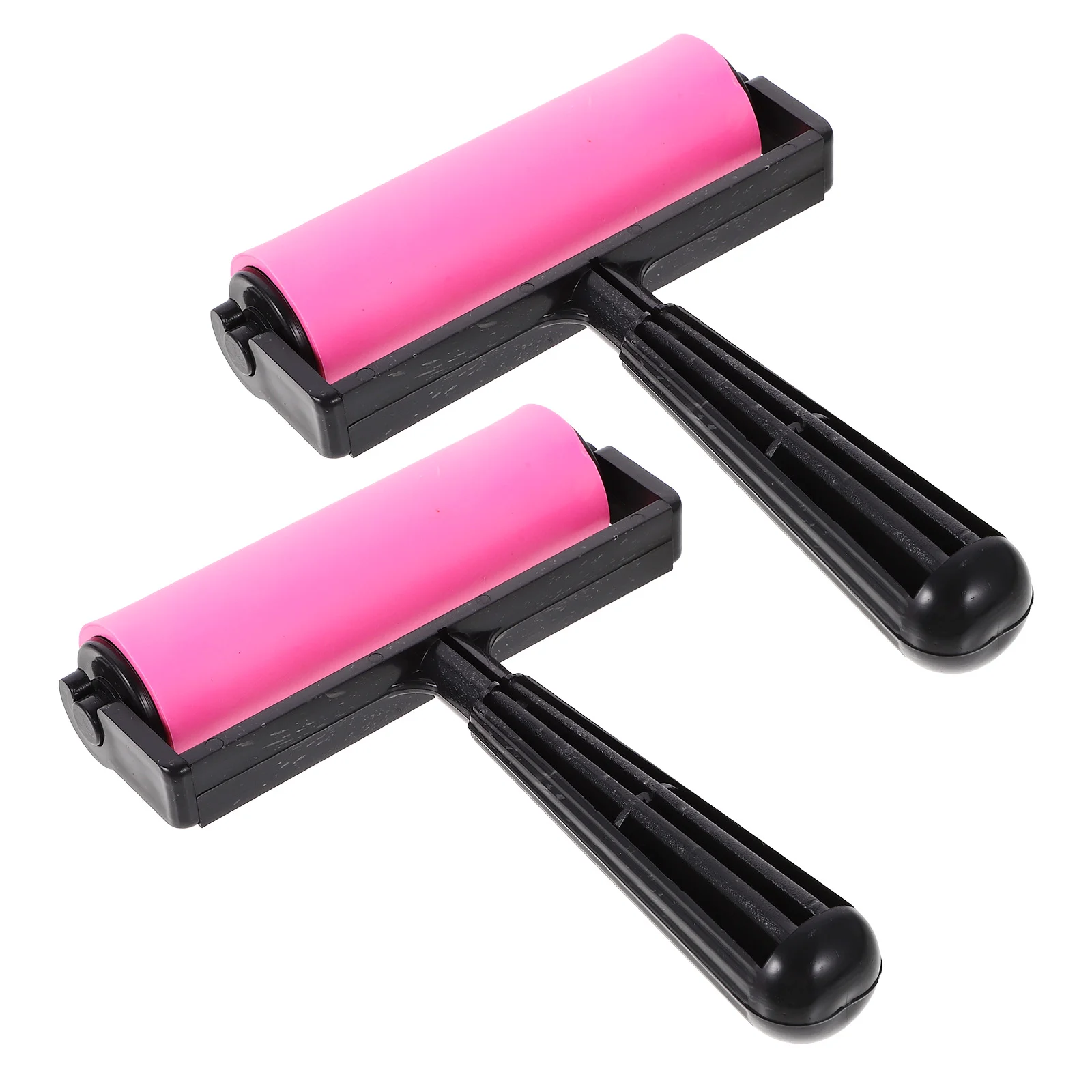 

2pcs Practical Printing Rollers Printmaking Rollers Diamonds Drawing Tools Portable Plastic Rollers