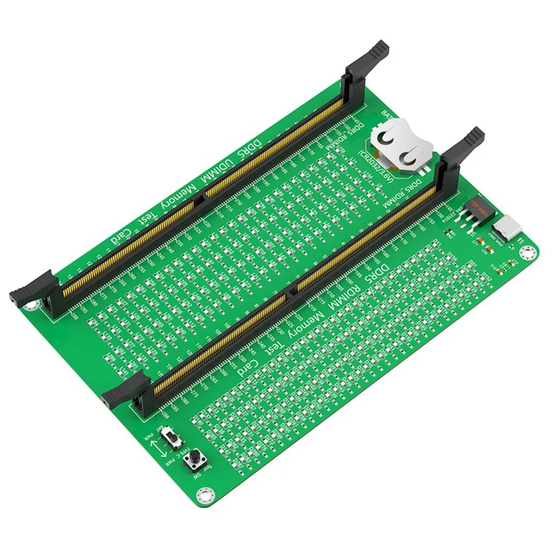 DDR5 RDIMM/UDIMM Memory Tester Desktop Computer Test Card With LED Indicators For