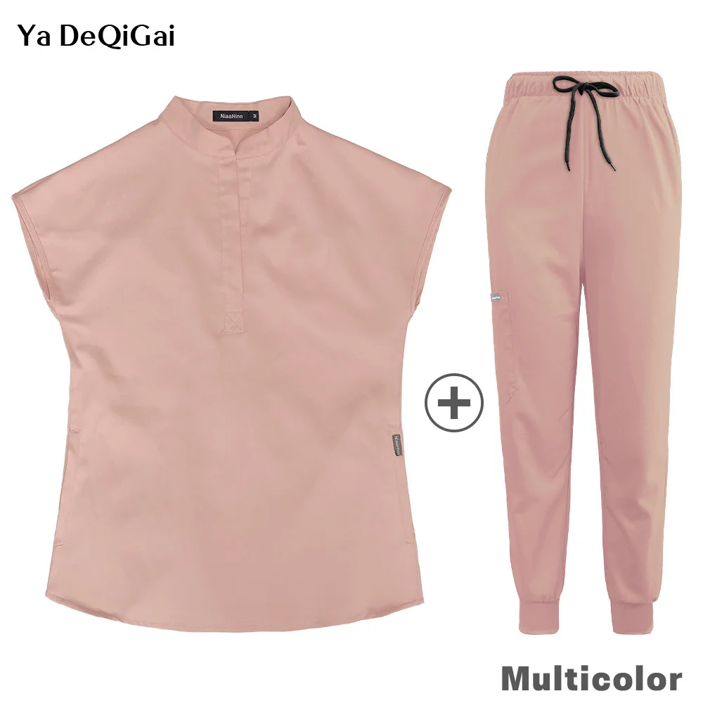 

Однотонная униформа для салона красоты, брюки для бега, униформа для врачей и больниц, женская униформа, рабочая одежда для стоматолога