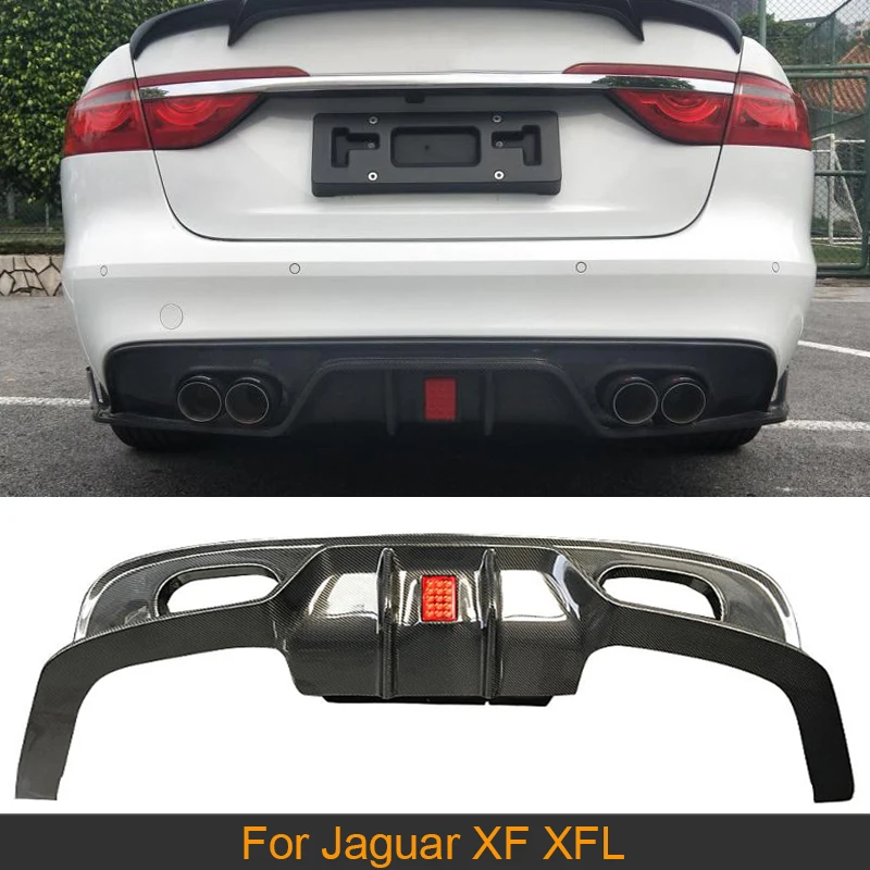 

Car Rear Bumper Diffuser Lip For Jaguar XF / XFL Standard 2016 - 2019 Not For Sportbrake Carbon Fiber Car Rear Diffuser Lip