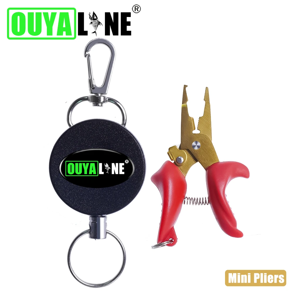 

Mini Fishing Pliers Fly Fishing Accessories Retractable Badge Holder Retractor Tools Extractor Tackle Split Ring Cut Line Angeln