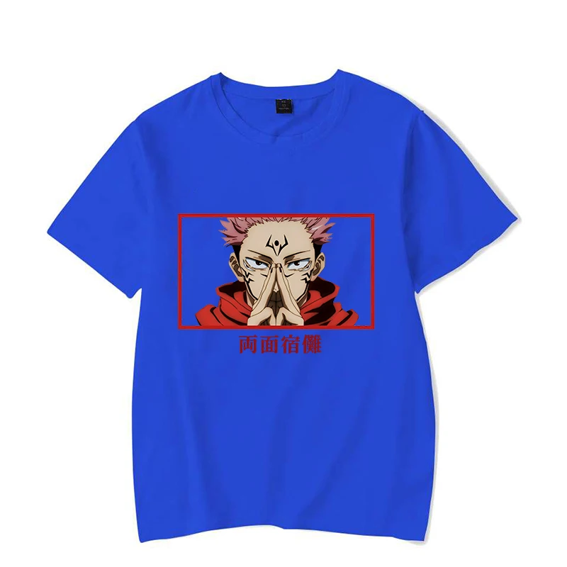 Футболка с принтом аниме Ryomen Sukuna летняя повседневная свободная футболка женские