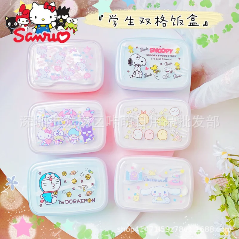 

Sanrio Melody Kuromi Hello Kitty Cinnamoroll элегантный пластиковый Ланч-бокс с подогревом для микроволновой печи для студентов