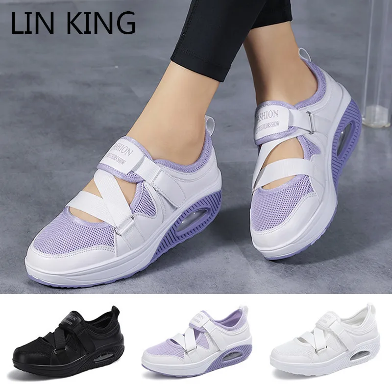 

Fashion Vulcanized Shoes Women Chunky Sneakers Breathable Ladies Casual Platform Shoes Comfort Non Slip Training Footwear Shoes