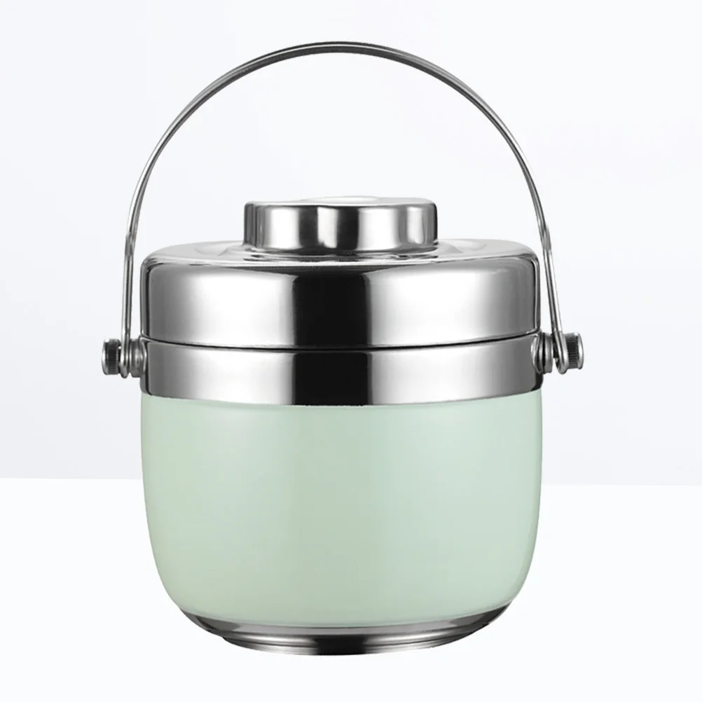 

1 шт., Термоизолированный двухуровневый Портативный Ланч-бокс из нержавеющей стали