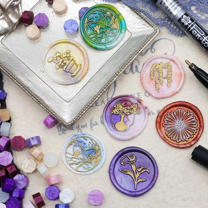 

100Pcs Retro Sealing Wax Seal Stamp Wax Beads Scrapbook Material Wedding Birthday Party Invitation Stamp Diy Stamp Decoration