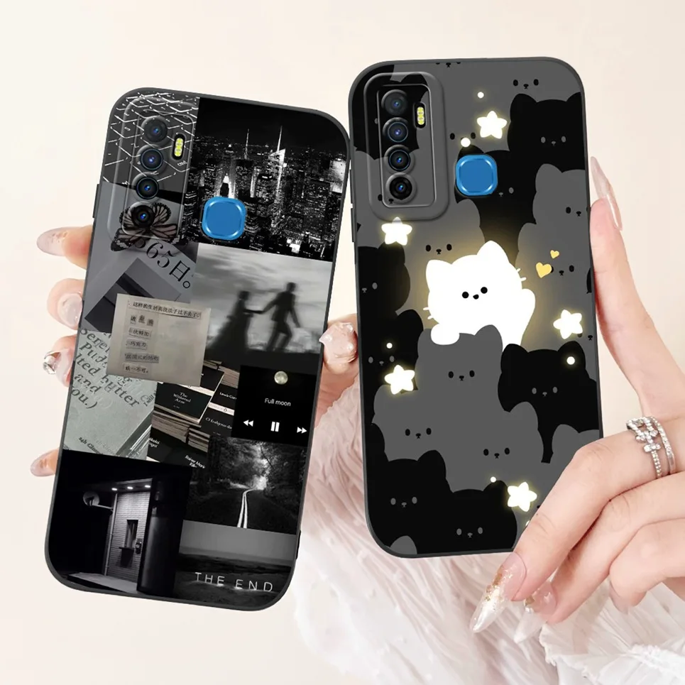 Мягкий силиконовый защитный бампер для Tecno Camon 15 / Air 16S Spark 5 Pro Чехол телефона