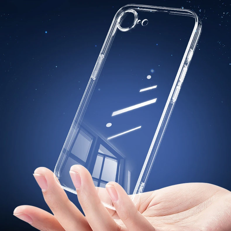 Фото Ультратонкий прозрачный силиконовый чехол для iPhone 17E 16E, мягкая прозрачная задняя крышка из ТПУ для iPhone 17e, чехол-накладка Coque Capa №1