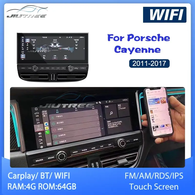 

IPS 12,3 "360 панорамная камера Carplay для Porsche Cayenne 2011-2017 автомобильный dvd-плеер на основе Android GPS WIFI стерео радио