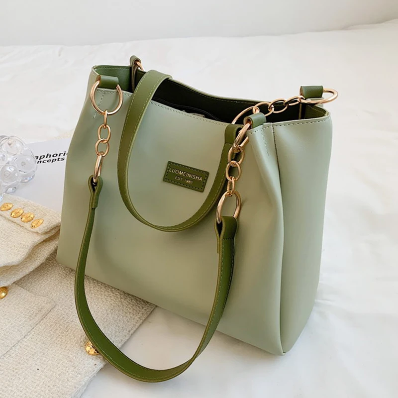 VeryMe 2022 Fashion Leather Shoulder Bags Ladies Travel Shopping Handbags Large Capacity Bucket Women's Pack Bolsa Feminina Luxo