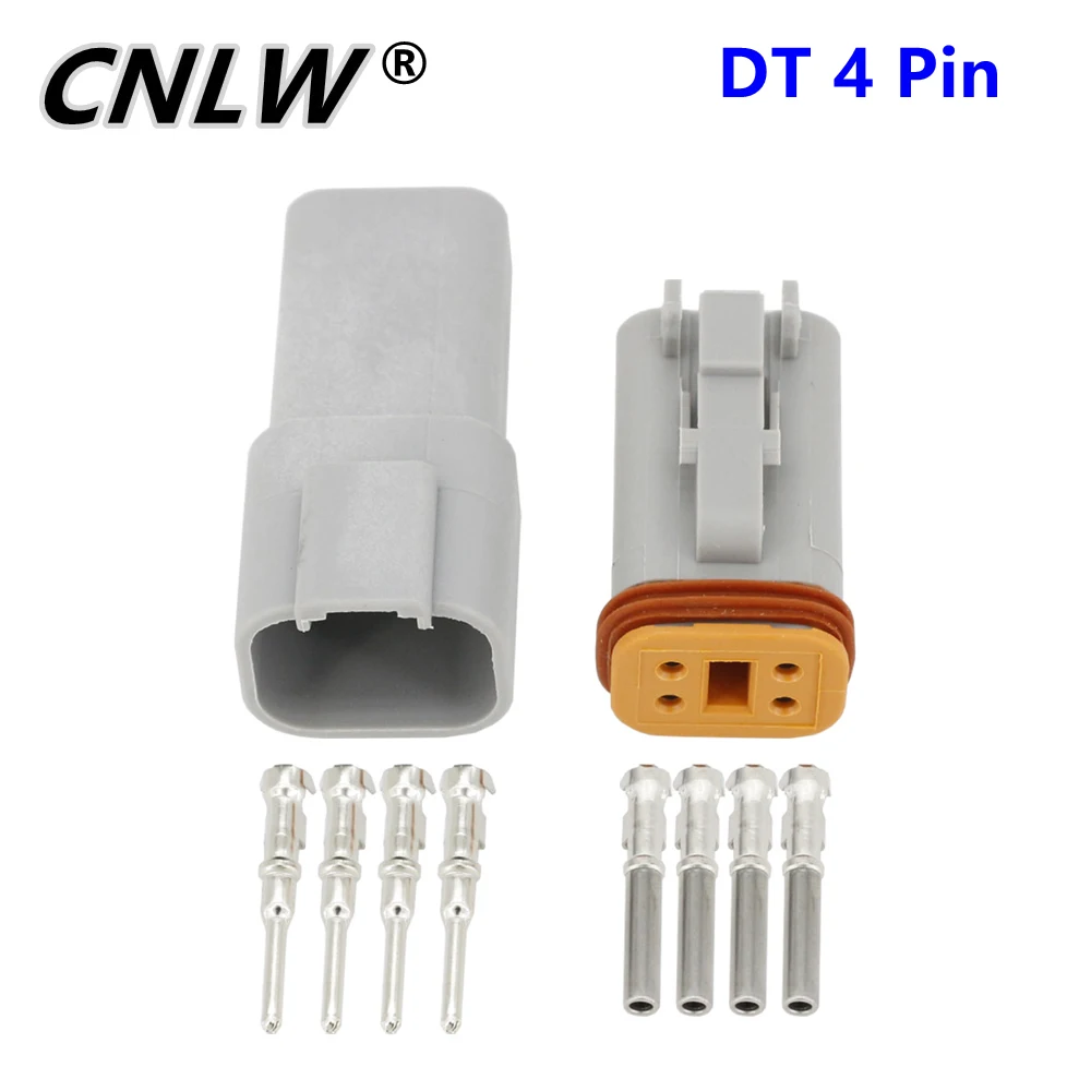 

10 Sets DJ3041Y-1.6-11/21 DT Connectors 4 Pin DT04-4P/DT06-4S Automobile waterproof wire electrical connector plug 22-16AWG