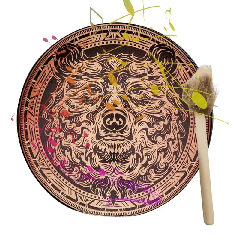 

Hand Drum 10inch Wood Frame Drum With Beautiful Sound Gift Instrument For Music Lovers Instrumentalists Drummers Musicians