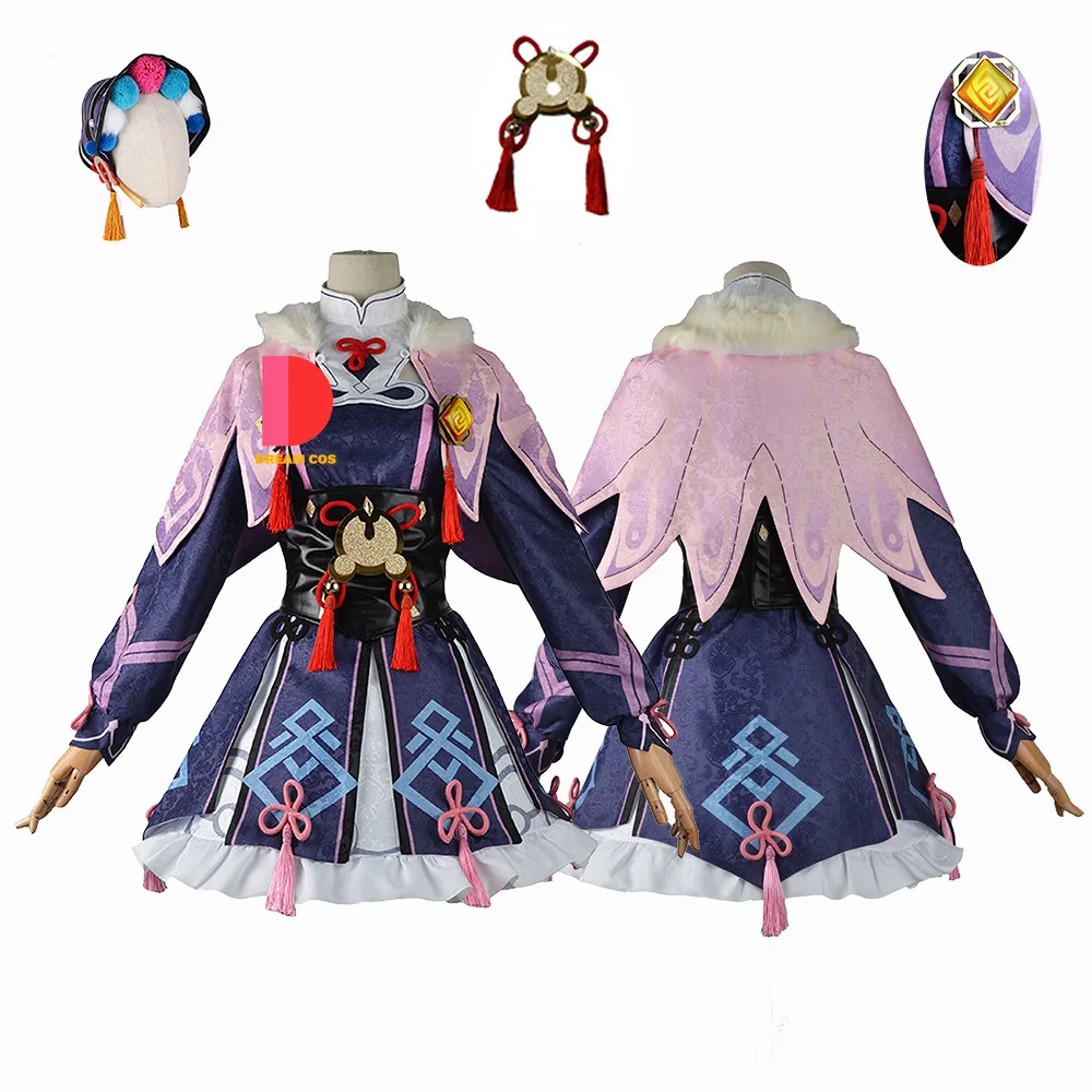Костюм для косплея люэ Гео Genshin Impact Yun Jin полный комплект жаккардовая ткань шляпа