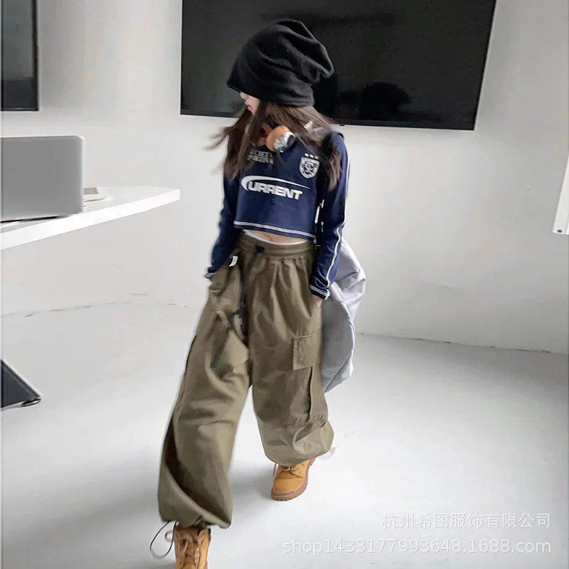 Girls' Parent-Child Style Casual Fashion Versatile Thin 2022 Autumn New Temperament and Fashion T-shirt Trend