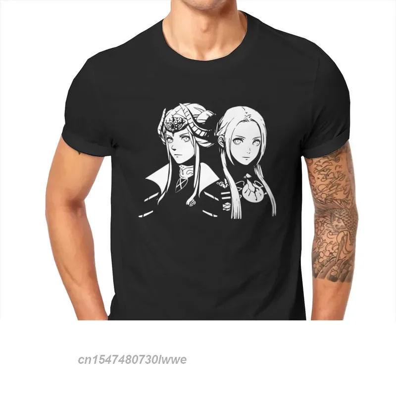 Футболка с огненной эмблемой для мужчин Edelgard Three Houses круглым вырезом футболка из