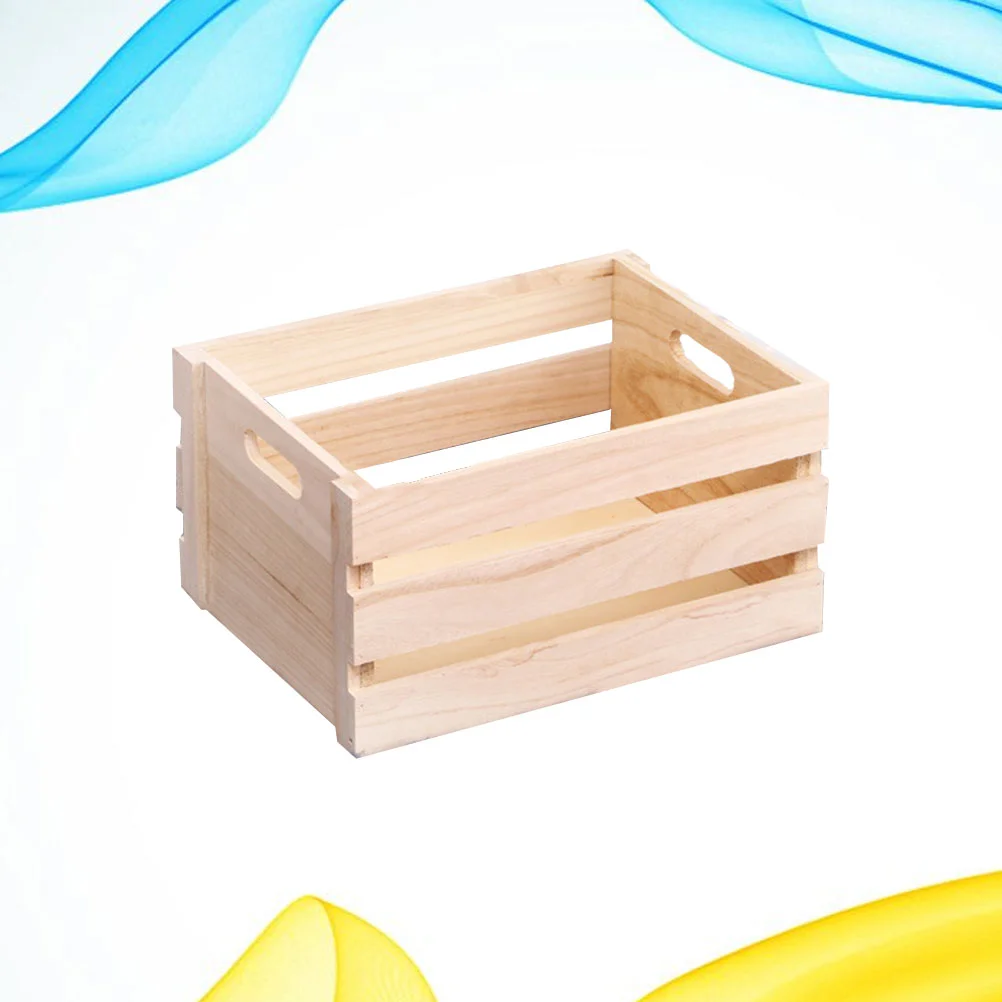 

Crates Storage Wood Wooden Box Crate Nesting Basket Bins Rustic Decorative Organizer Fruit Unfinished Shipping Desktop Baskets