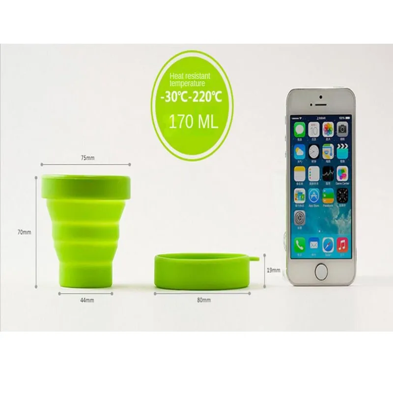 5 шт. оптовая продажа силиконовая складная чашка конфетных цветов для воды