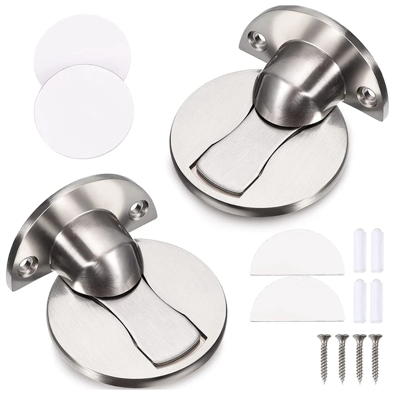 

2 Pieces Floor Mount Magnetic Door Stopper Invisible Door Stopper Door Holder For Home Office Door Protection Of Wall