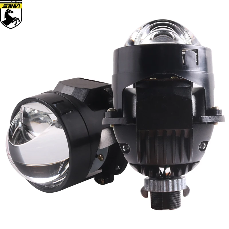Sanvi 2.5'' 12V 47W 6000K Bi-led Lens Hyperboloid Projector Headlights For Hella 3R G5 H7 H4 9005 9006 LED Light Retrofit