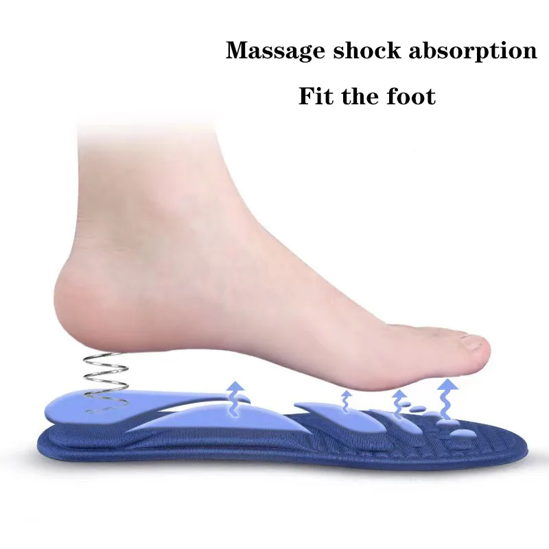 Thickened sponge elastic soft shock-absorbing insole unisex massage sweat-absorbing sports leisure can be cut full pad