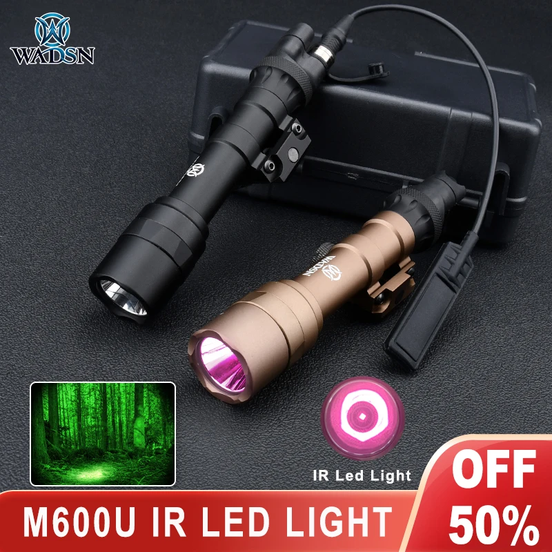 Wadsn M600U IR Led Light SF M600 Tactical Flashlight Airsoft Hunting Weapon Scout Light With Dual Switch Momentary Constant on