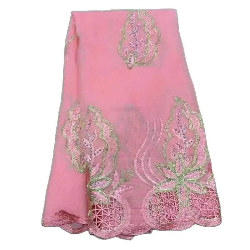 Latest Muslim Embroidery Fashion Hijab African Women High Quality cheap Cotton Material Scarf 200*100Circle Design for Shawls