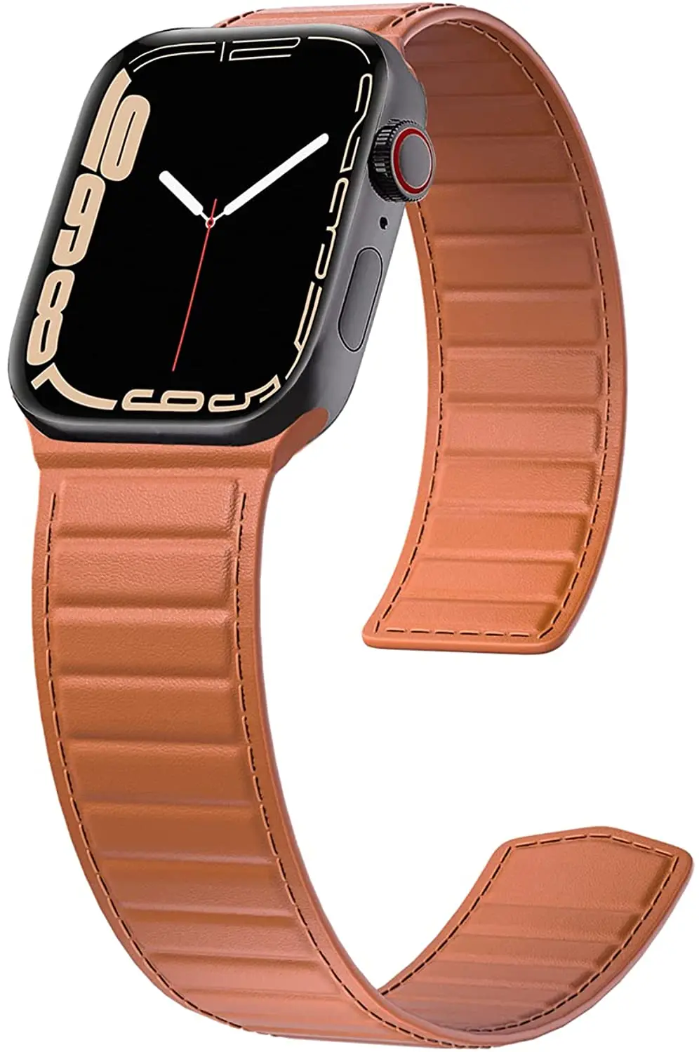 Leather Magnetic Loop Strap For Apple Watch UItra 8 7 45mm 41mm 49mm Bracelet Wristband For iWatch 6 5 4 SE 44mm 40mm 42mm 38mm