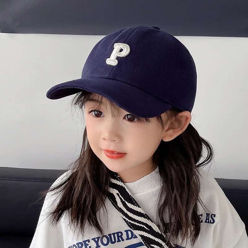 

Kids Baseball Cap Ins Korean Simplicity R Peak Cap for Kids Boy Girl Spring Summer Thin Sun Protection Hat for 3-6 Years Baby