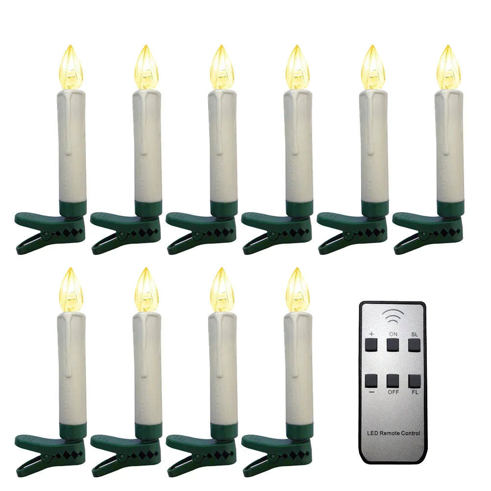 

LED Lamp Remote Control Simulation Night Artificial Christmas Tree Flameless Light House Decorations Home