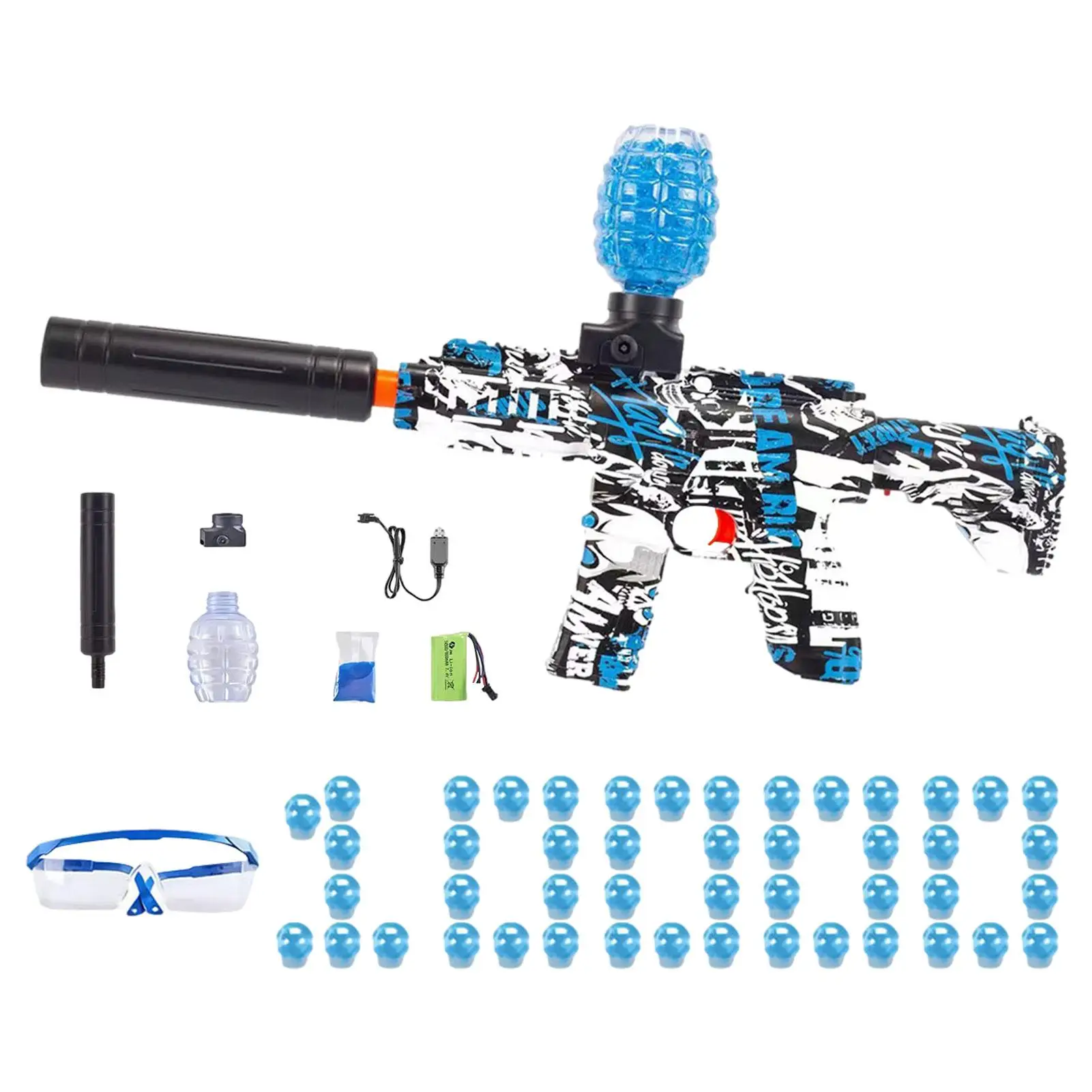 

Electric Gel Ball Blaster M416 With 5000 Water Beads For Outdoor Splatter Activities Team Game Toy For Teens Above 14 Years Old