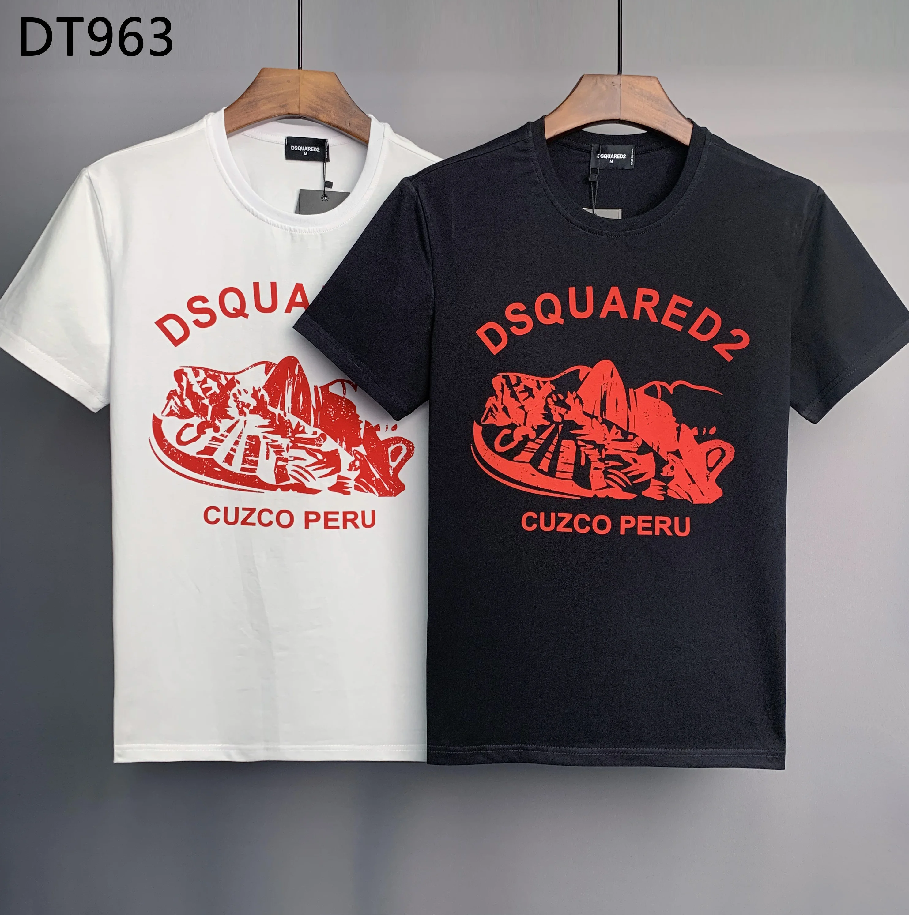 

Dsquared2 CUZCO PERU Men Women Lovers Couple Fashion Cotton Dsq2 Short Sleeve D2 Round Neck T Shirt Boyfriend Gift T-Shirt DT963